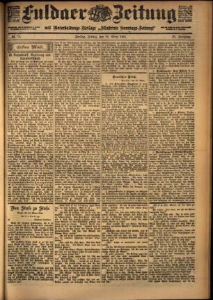 Erste Ausgabe vom Freitag, den 29. März 1901.