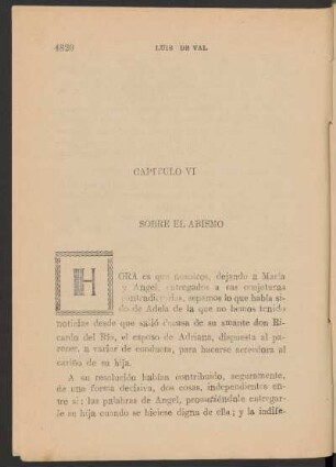 Capítulo VI - Sobre el abismo