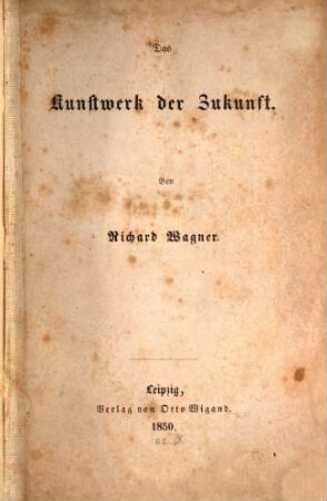 Das Kunstwerk der Zukunft