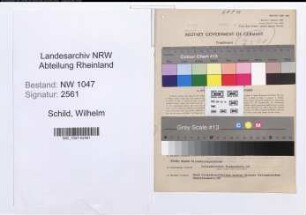 Entnazifizierung Wilhelm Schild , geb. 02.02.1891 (Haendler)
