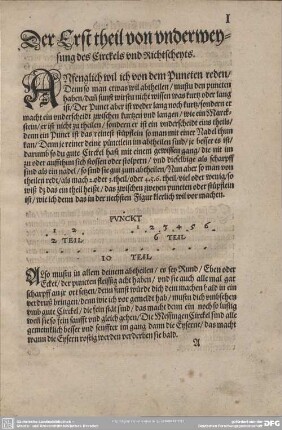 Der Erst theil von underweysung des Circkels und Richtscheyts.