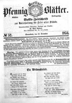Nr. 52, Sonnabend, den 23. December