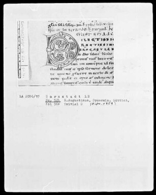 Augustinus, Opuscula — Initiale D, Folio 96verso