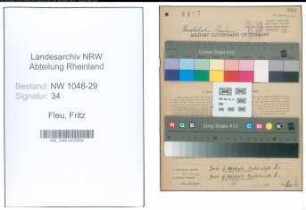 Entnazifizierung Fritz Fleu , geb. 04.12.1914 (Lokheizer)