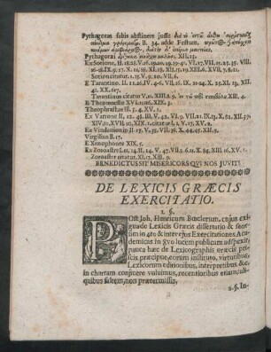 De Lexicis Graecis Exercitatio.