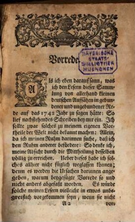 Belustigungen des Verstandes und Witzes. 1742, Jan. - Juni