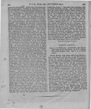 Gilling, F. W.: Aristomenes der Zweite. leipzig: Kollmann: 1821