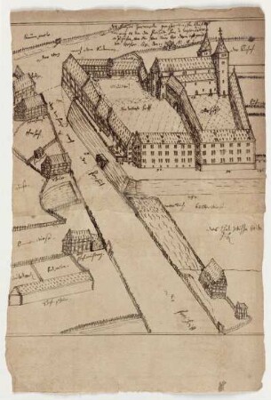 Germerode, ehem. Kloster, "Abriß" von Nordosten