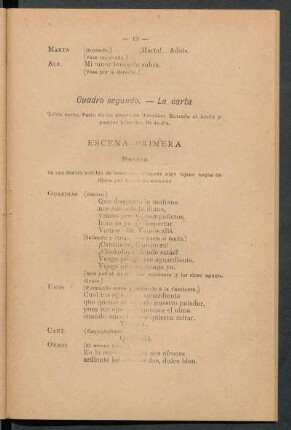 Cuadro segundo. - La carta.