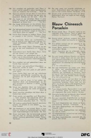 Blauw Chineesch Porselein (Nr. 763-805a)
