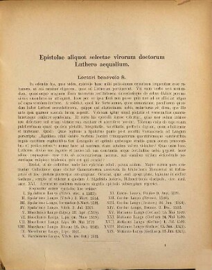 Epistolae aliquot selectae virorum doctorum Martino Luthero coaequalium : Ex codicibus edidit illustravit C. Krause