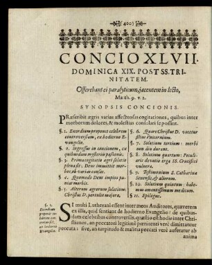 Concio XLVII. Dominica XIX. Post SS. Trinitatem.