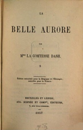 La belle Aurore, 3