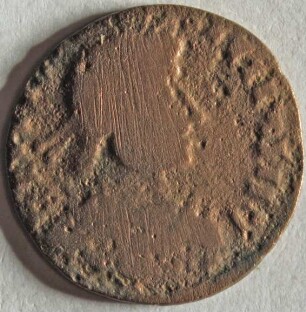 Römische Münze, Nominal Maiorina, Prägeherr unbekannt, Prägeort nicht bestimmbar, Original