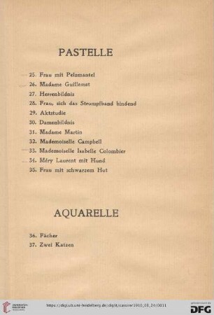 Pastelle (Nr. 25-35)