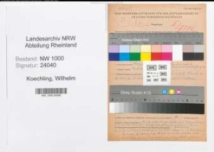 Entnazifizierung Wilhelm Koechling, geb. 18.01.1898 (Polizeibeamter)