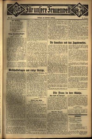 Zweite Ausgabe vom Donnerstag, den 21. Januar 1932.