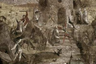 Sarazenenüberfall vor dem Rundtempel des Elias auf dem Berg Karmel