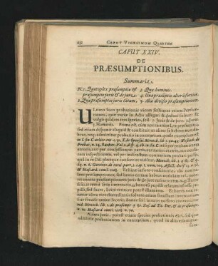 Caput XXIV. De Praesumptionibus.
