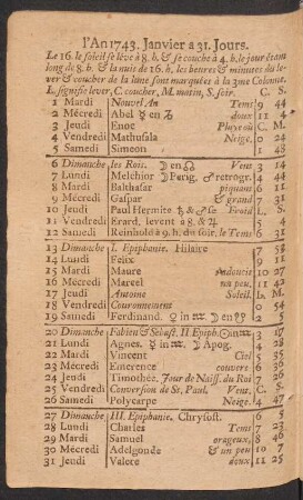 L'an 1743