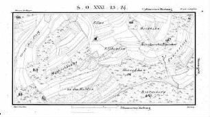 Kartenblatt SO XXXI 23 24 Stand 1821 ca. (Multiblatt 1:5000)
