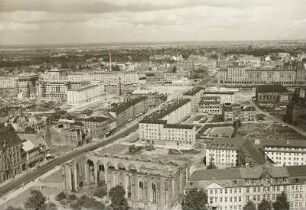 Magdeburg, Blick auf die Stadt : Blick vom Nordwestturm des Domes nach Nord Nord West