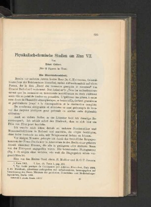 Physikalisch-chemische Studien am Zinn. VII.