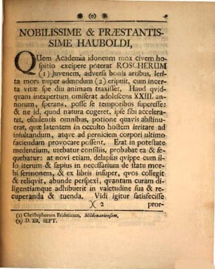 M. Christiani Augusti Freybergii Epistola I. de Annaeae Dresdensium scholae civibus, Dn. Christiano Ernesto Hauboldo ... inscripta