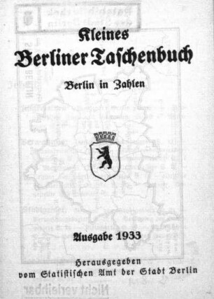 1933: Berlin in Zahlen : Taschenbuch