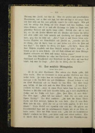 61. Das wohlfeile Mittagsessen.