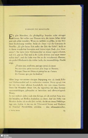 Madame De Noailles