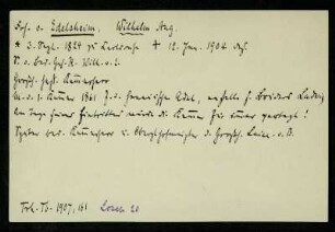 Edelsheim, Wilhelm Aug. Frh. v.