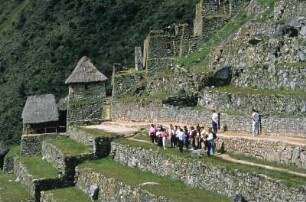 Peru. Ruinen der Inkafestung Machu Picchu