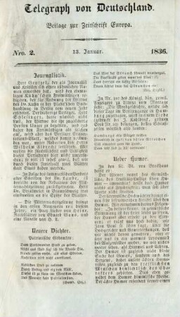 Nro. 2. - 13. Januar 1836