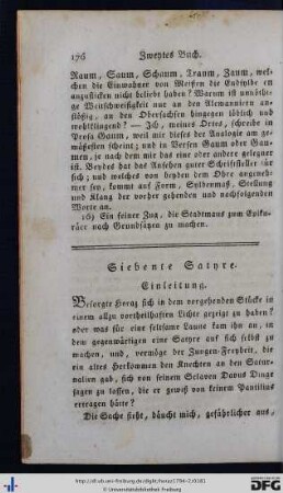 Siebente Satyre.