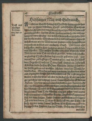 Heylsamer Nutz und Gebrauch.
