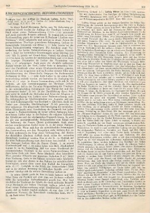 850-851 [Rezension] Goeters, J. F. Gerhard, Ludwig Hätzer