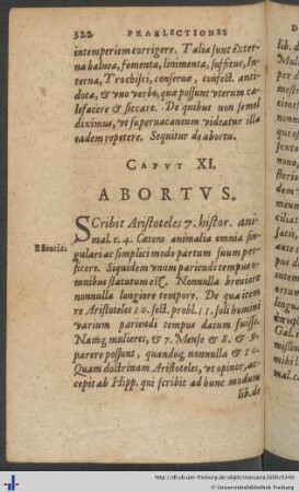 Caput XI. Abortus.