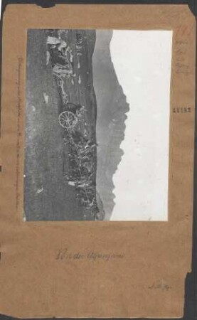 Überquerung einer Hochfläche in den Dolomiten durch Österr.-ungar. Artillerie
