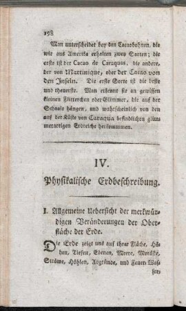 IV. Physikalische Erdbeschreibung