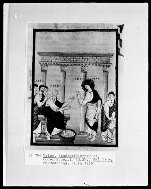 Codex Egberti — Fußwaschung, Folio 78recto
