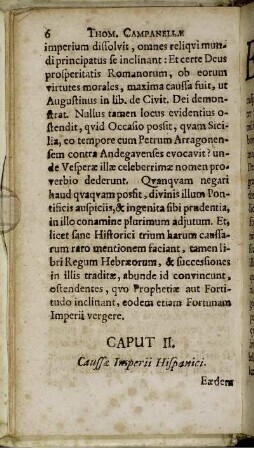 Caput II. Causse Imperii Hispanici.
