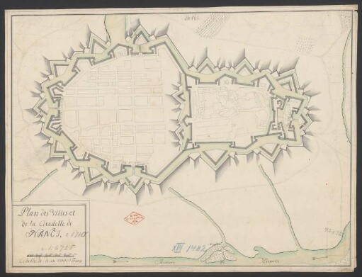 Plan de Villes et de la Citadelle de Nancy