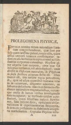 Prolegomena Physicae