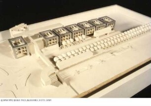 Sprengel Museum - Wettbewerbsmodell, Gesamtgebäudes mit Umgebung