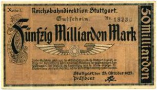 Geldschein, 50 Milliarden Mark, 23.10.1923
