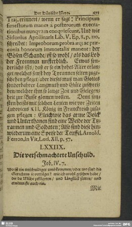 LXXIIX. Die verschmachtete Unschuld