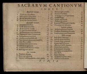 Sacrarum cantionum index