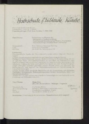 Hochschule f. bildende Künste