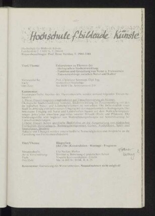 Hochschule f. bildende Künste